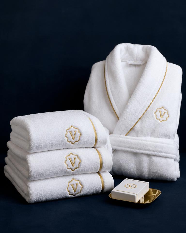 Hotel-grade towels unboxed